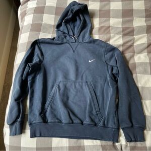 Nike Navy Blue Faded Hoodie Dri- Fit Sweatshirt